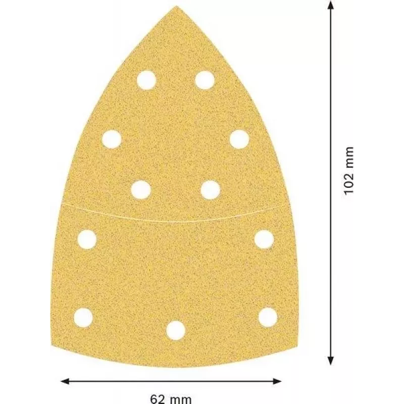 Bosch Accessories 2608901648 schuurpapier voor multischuurmachine korrel 80, 93 mm x 102 mm, 50 vellen