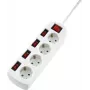Sygonix SY-4535068 Schuko-stopcontactadapter met schakelaar, wit, 16 A, 3680 W, kinderveiligheid