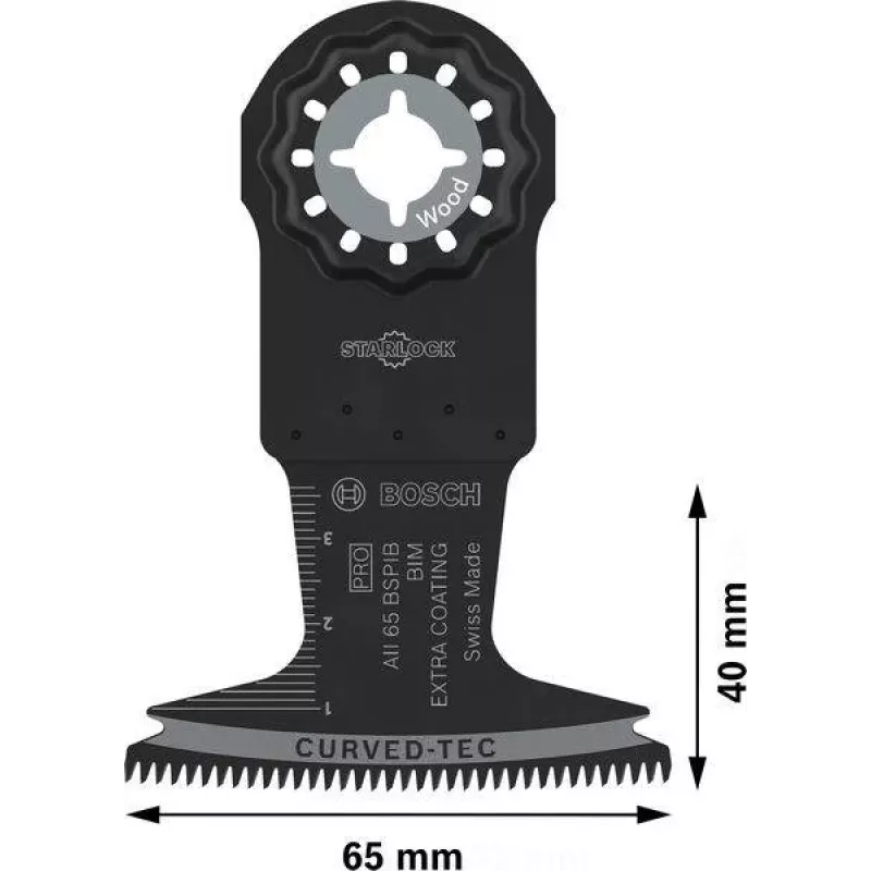 Bosch Expert for MultiMaterial inlegzaagblad PRO AII 65 BSPIB, StarlockPlus, 65 x 40 mm, bi-metaal 2608669085