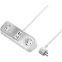 Sygonix SY-4538256 2-voudig Schuko-stopcontactblok, wit, 1,5 m kabel