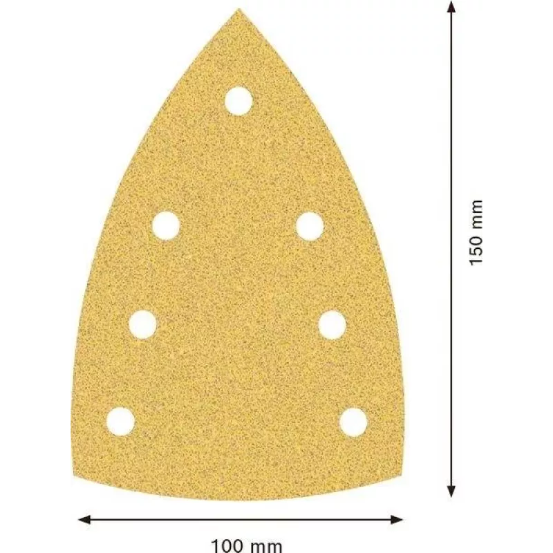 Bosch Accessories 2608901641 schuurbladen voor multischuurmachine, korrel 60, 150 x 100 mm, 50-pack