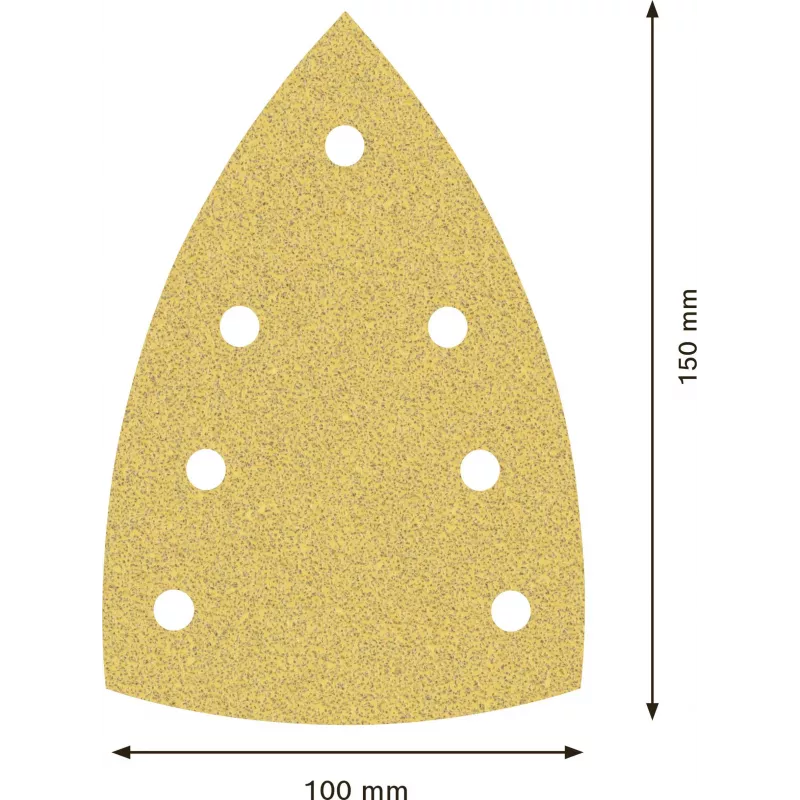 Bosch Accessories 2608901641 schuurbladen voor multischuurmachine, korrel 60, 150 x 100 mm, 50-pack