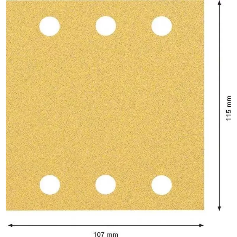 Bosch C470 Best for Wood and Paint schuurbladen, korrel 80, 107 x 115 mm, 50-pack 2608901656