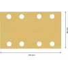 Bosch 2608901664 schuurbladen voor vlakschuurmachine, korrel P180, 133 x 80 mm, 50-pack