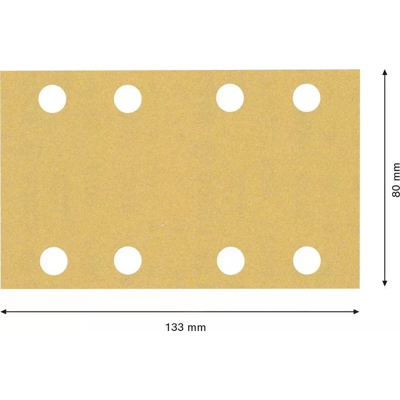 Bosch 2608901664 schuurbladen voor vlakschuurmachine, korrel P180, 133 x 80 mm, 50-pack