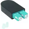BLUELAN BlueOptics glasvezel-loopback-adapter OM3 50/125µm multimode SC/UPC duplex, aqua/turkoois, keramische ferrule, -40°C tot +85°C (BOLBSCOM3)