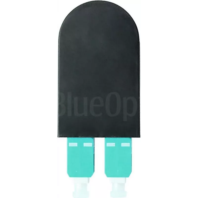 BLUELAN BlueOptics glasvezel-loopback-adapter OM3 50/125µm multimode SC/UPC duplex, aqua/turkoois, keramische ferrule, -40°C tot +85°C (BOLBSCOM3)