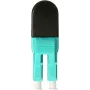 BLUELAN BlueOptics OM3 LC/UPC duplex multimode glasvezel loopback-adapter, aqua, keramische ferrule, -40°C tot +85°C BOLBLCOM3