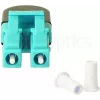 BLUELAN BlueOptics OM3 LC/UPC duplex multimode glasvezel loopback-adapter, aqua, keramische ferrule, -40°C tot +85°C BOLBLCOM3