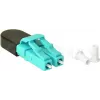 BLUELAN BlueOptics OM3 LC/UPC duplex multimode glasvezel loopback-adapter, aqua, keramische ferrule, -40°C tot +85°C BOLBLCOM3