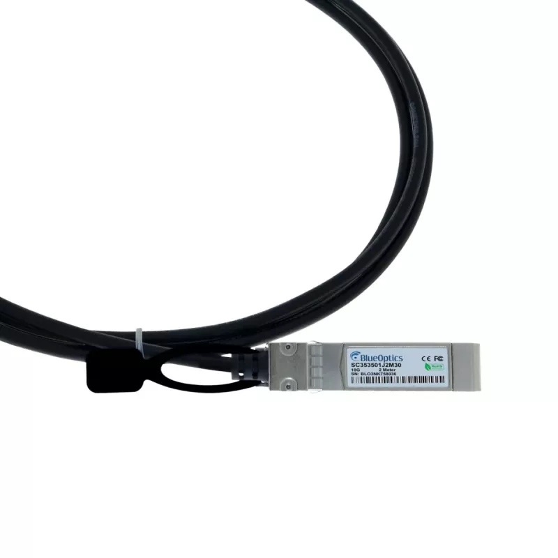 BlueLAN 10GBASE-CR passieve SFP+ naar SFP+ Direct Attach kabel, 1m, AWG30, compatibel met Molex 747522101 (747522101-BL)
