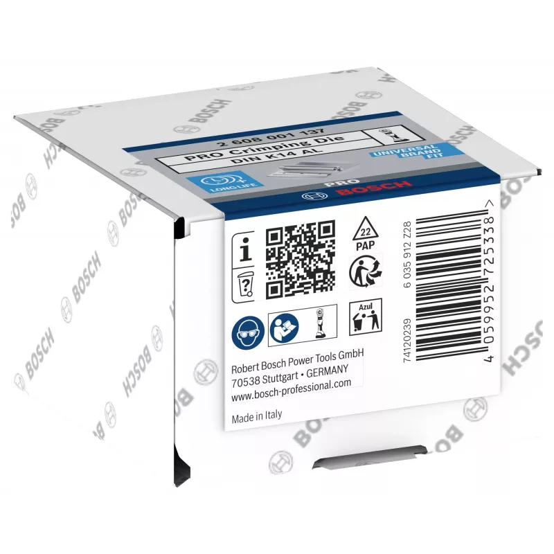Bosch 2608001137 Crimpmatrijs voor buiskabelschoenen en verbinders, 35 mm², zeskantprofiel