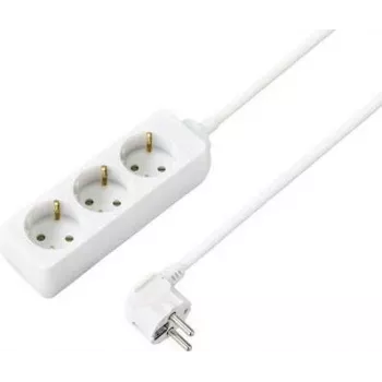 SYGONIX SY-4890980 6-voudige Schuko-stekkerdoos wit, 1,5 m kabel, zonder schakelaar, kinderveiligheid