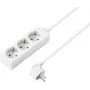 SYGONIX SY-4890980 6-voudige Schuko-stekkerdoos wit, 1,5 m kabel, zonder schakelaar, kinderveiligheid