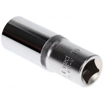 GEDORE red 1/2 inch aandrijving 19 mm zeskant lange dopsleutel, 77 mm lengte, chroom-vanadium R61001914