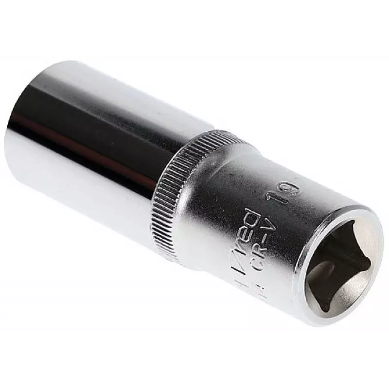 GEDORE red 1/2 inch aandrijving 19 mm zeskant lange dopsleutel, 77 mm lengte, chroom-vanadium R61001914