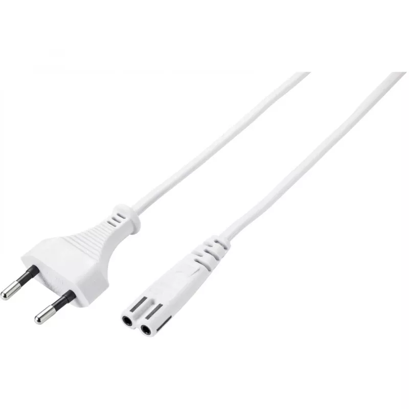 Sygonix SY-5044236 witte netkabel 3m Schuko naar IEC C13