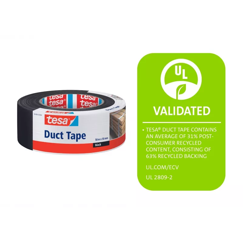 tesa 56498-00000-15 weefband zwart 50 m x 50 mm