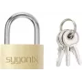 Sygonix SY-5045288 Messing hangslot 29,8 mm gelijksluitend? Nee, verschillend sluitend Goudgeel