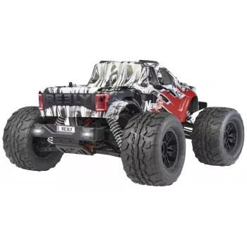 Reely New2 Super Combo brushless 1:10 RC elektrische monstertruck 4WD 100% RTR 2,4 GHz met accu, oplader en zenderbatterijen (RE-7766676)