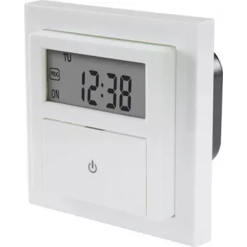 Sygonix SY-4504968 digitale inbouw-tijdschakelaar met weekprogramma, 1800 W, countdown, opbouwframe inbegrepen