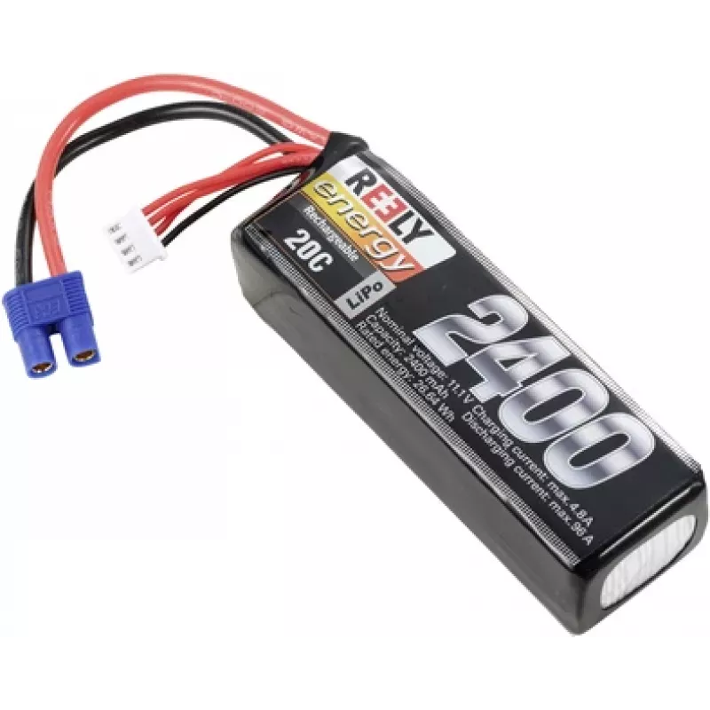 Reely LiPo accu 11,1V 2400mAh 3S 20C softcase EC3 (RE-7853469)