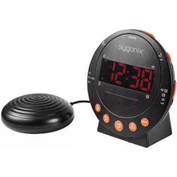Sygonix SY-5266562 elektronische wekker zwart fluorescentiedisplay