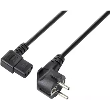 Sygonix SY-5243882 IEC C13 netkabel, CEE 7/7 haakse Schuko naar IEC C13 bus, 3 m, zwart