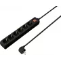 Sygonix SY-4891002 Schuko-stekkerdoos met schakelaar, zwart, 1 stopcontact, 1,5 m kabel
