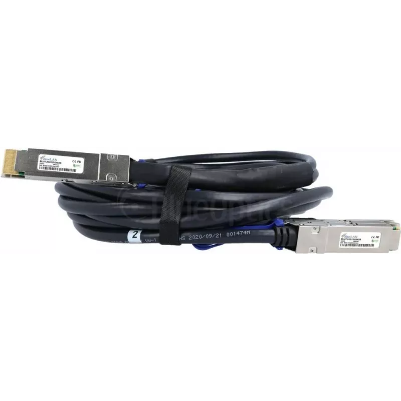 BlueLAN 980-9I99F-00H002-BL Compatibele NVIDIA 200G QSFP56 naar 2x100G QSFP56 passieve DAC breakout-kabel