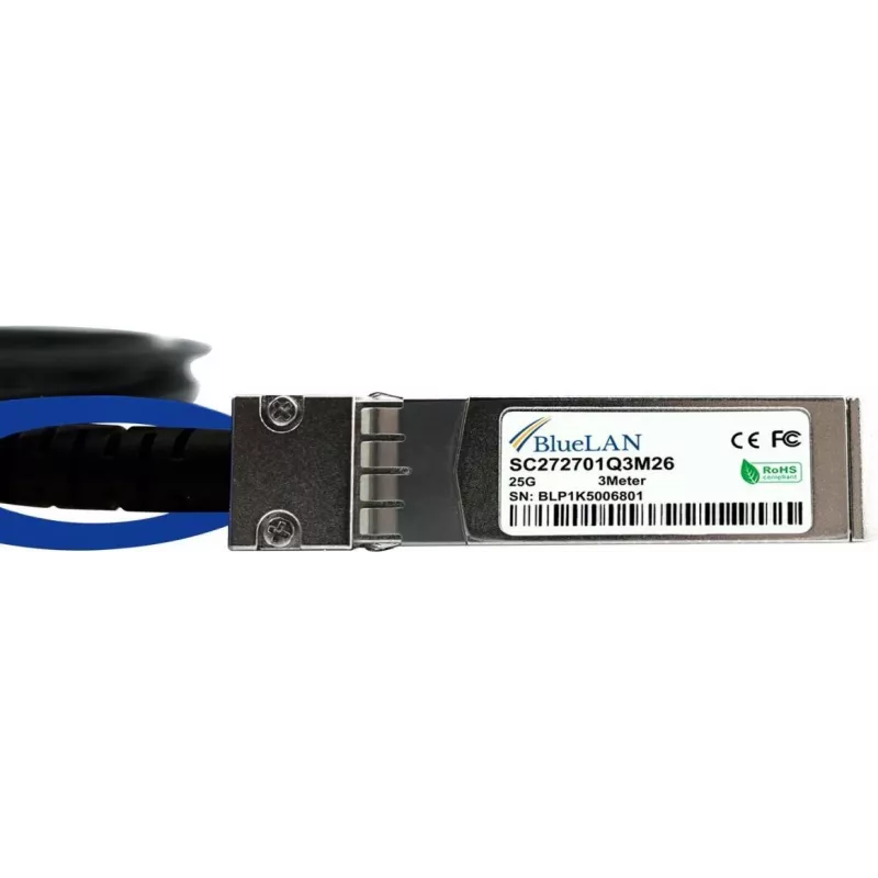 BlueLAN 25G SFP28 Direct Attach koperkabel, 5m, Fortinet-compatibel (FN-CABLE-SFP28-5-BL)