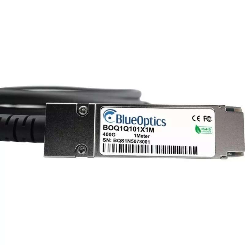 BlueLAN passieve QSFP112 Direct Attach kabel, 400GBASE Ethernet, Infiniband, 1 meter (BOQ1Q101X1M-BL)
