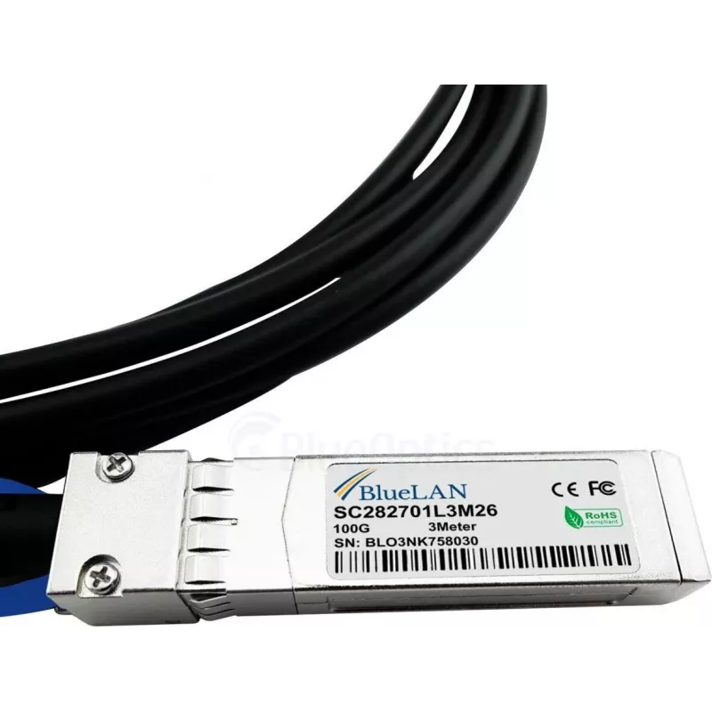 BlueOptics 02311MNX Compatibele BlueLAN QSFP28 DAC-kabel 1m 02311MNX-BL