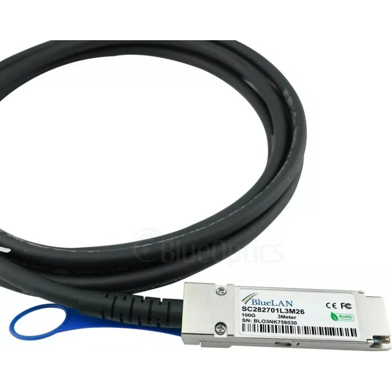 BlueOptics 02311MNX Compatibele BlueLAN QSFP28 DAC-kabel 1m 02311MNX-BL