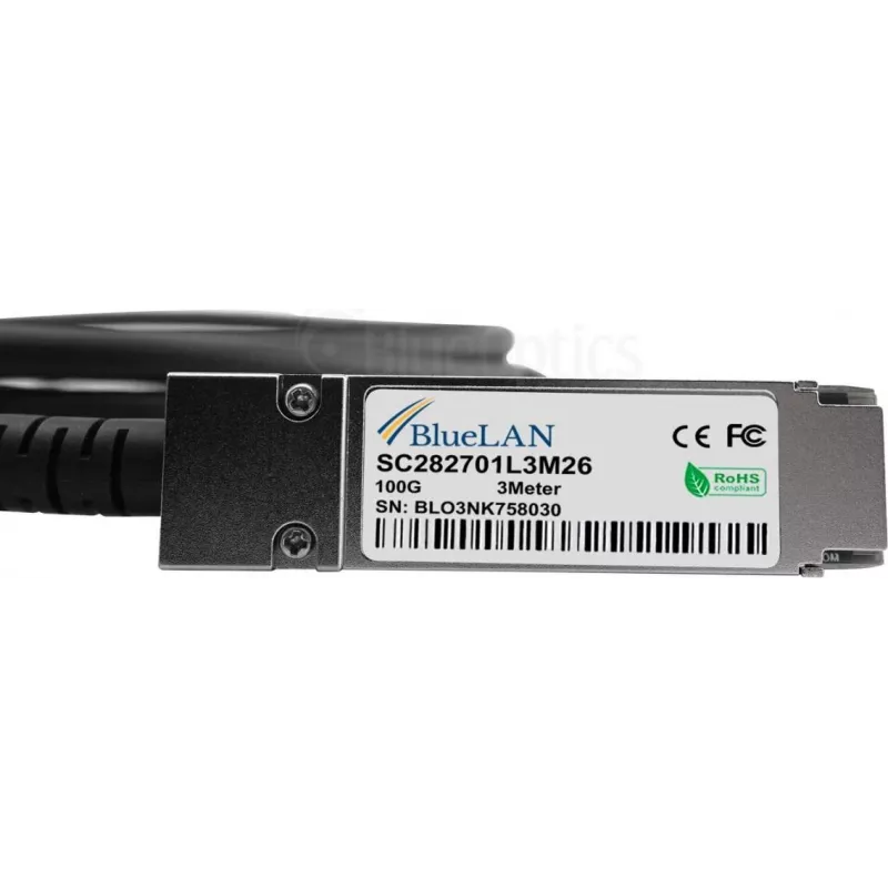 BlueOptics 02311MNX Compatibele BlueLAN QSFP28 DAC-kabel 1m 02311MNX-BL