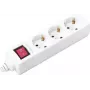 Sygonix BT-2372210 3-voudige stekkerdoos met verlichte schakelaar, wit, 1,5 m kabel