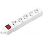 Sygonix BT-2372211 5-voudige stekkerdoos met schakelaar, wit, 1,5 m kabel