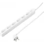 Sygonix SY-5775150 6-voudige stekkerdoos met Eurostekker, wit, 1,5 m kabel