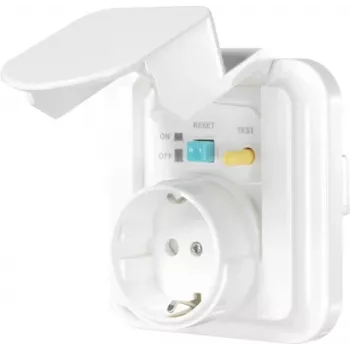 Sygonix SY-5775152 1-voudig inbouw-aardlekschakelaar-stopcontact met verhoogde aanraakbeveiliging IP44 wit