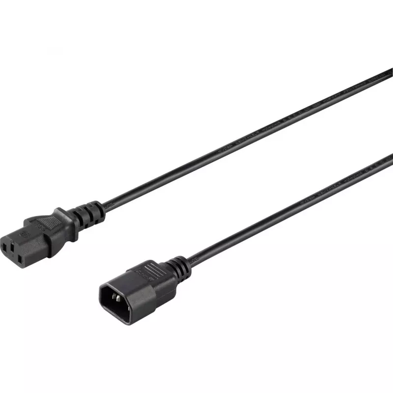 Sygonix SY-5042726 IEC C14 naar C13 stroomkabel 0,5 m zwart