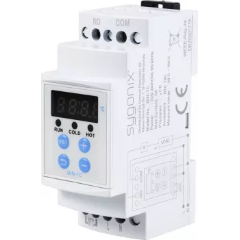 Sygonix SY-5984674 DIN-rail temperatuurschakelaar -20 tot +100 °C voor verwarmen & koelen