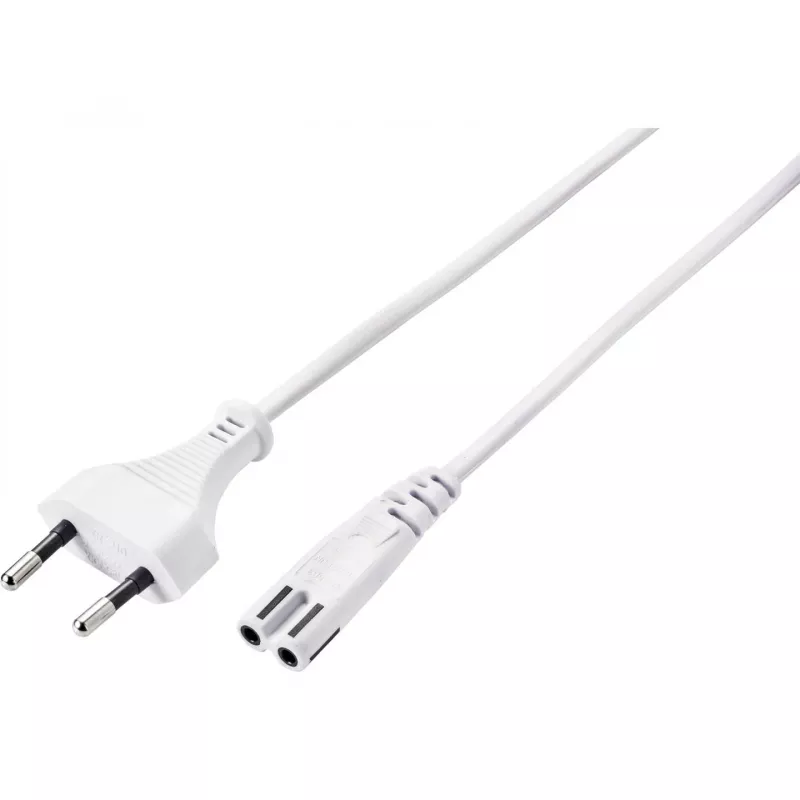 Sygonix SY-5044218 netsnoer wit 1,8m Schuko naar Schuko 16A