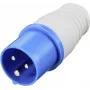 Sygonix SY-5806886 CEE caravanstekker 16 A 3-polig 250 V AC IP44 blauw