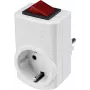 Sygonix SY-5045292 schakelbare Schuko-adapterstekker wit