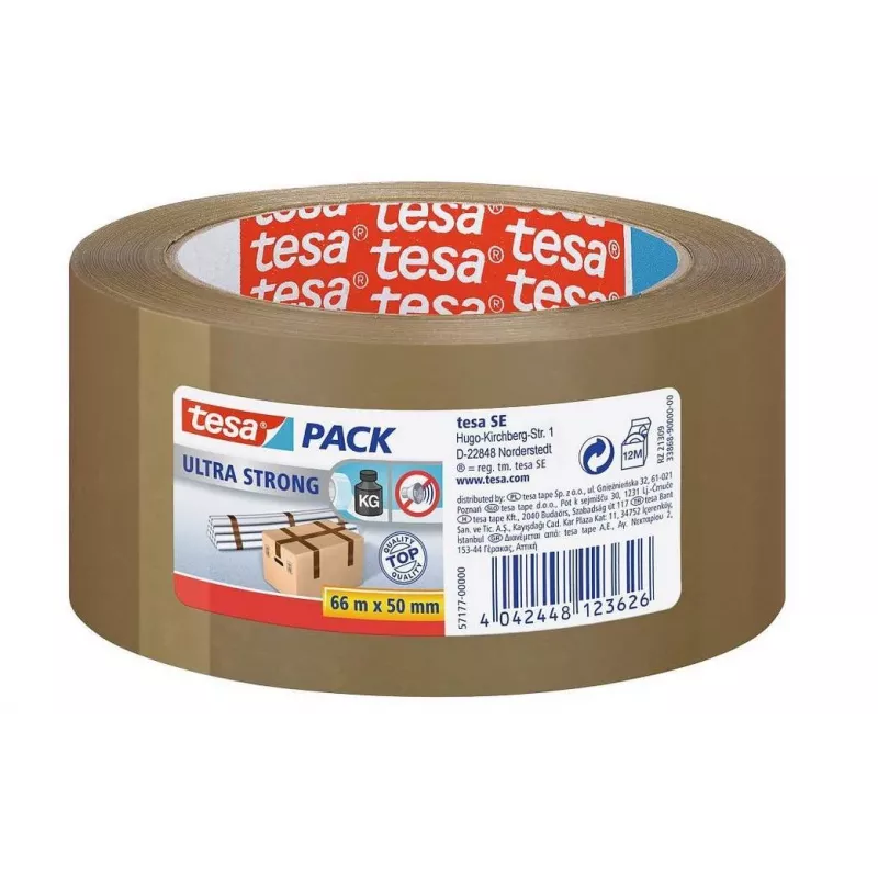 tesa ULTRA STRONG 57177 verpakkingstape bruin 66 m x 50 mm 6 rollen