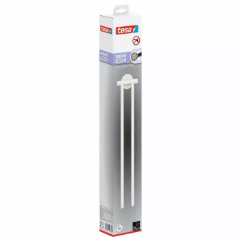 tesa MOON WHITE dubbele handdoekhouder, zelfklevend, 2 handdoekstangen, metaal, matzwart 40572-00000-00