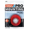 tesa Montage PRO transparant 66965-00001-00 dubbelzijdig acrylschuim montageband, 5 m x 19 mm, houdt tot 10 kg/m, UV- en vochtbestendig, voor binnen en buiten