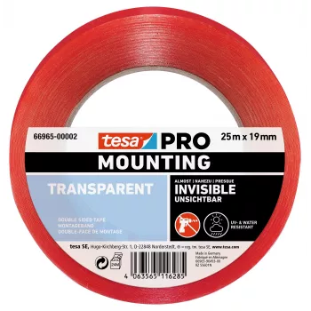 tesa Montage PRO transparant montageband 25 m x 19 mm 66965-00002-00