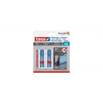 tesa 77778 kleefnagels voor behang & stucwerk, 1 kg per nagel, wit, 6 stuks