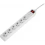 Sygonix SY-5044446 overspanningsbeveiliging stekkerdoos wit 6 stopcontacten 1,5m kabel